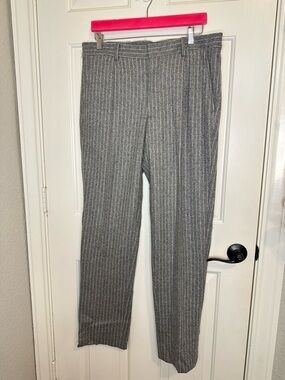 NWT Brooks Brothers Milano Regent Fit Grey White Wool Blend Trousers 36 X 32